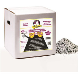 Bare Ground 40 lbs. Box of Calcium Chloride Pellets with Traction Granules Bare Ground 40 lbs. Box of Calcium Chloride Pellets with Traction Granules