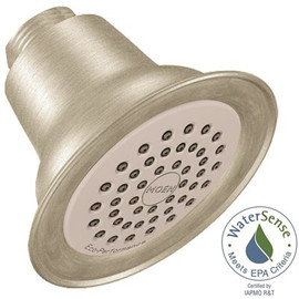 MOEN Easy Clean 1-Spray Patterns with 1.5 GPM 3.5 in. H Single Wall Mount Fixed Shower Head in Brushed Nickel