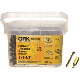 GRK Fasteners #8 x 1-1/2 in. Star Drive Trim Head Wood Deck Screw (600-Piece Per Pack)