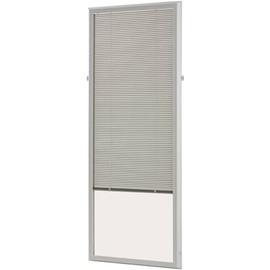 ODL White Cordless Add On Enclosed Aluminum Blinds with 1/2 in. Slats, for 20 in. Wide x 64 in. Length Door Windows