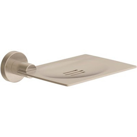 Symmons Dia Wall-Mounted Soap Dish With Drain Ports in Satin Nickel
