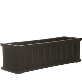 Mayne Cape Cod 36 in. x 11 in. Self-Watering Black Polyethylene Window Box