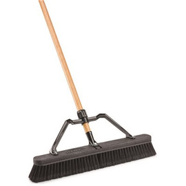 Libman 24 in. Smooth Surface Industrial Push Broom with Brace and Handle