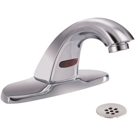 Delta Commercial Touchless 4 in. Centerset Single-Handle Bathroom Faucet with Battery Power in Chrome Delta Commercial Touchless 4 in. Centerset Single-Handle Bathroom Faucet with Battery Power in Chrome