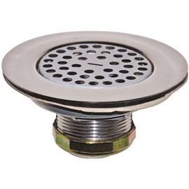 DANCO 4-1/2 in. Mobile Home Flat Top Shower Drain Strainer in Chrome