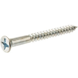 Everbilt #10 x 1-1/4 in. Zinc Plated Phillips Flat Head Wood Screw (100-Pack)