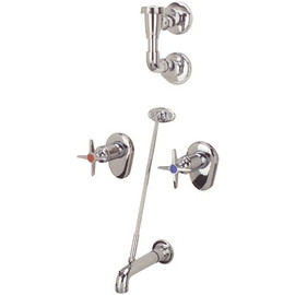 Zurn 2-Handle Wall Mount Bathroom Faucet in Chrome