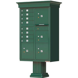 Florence 1570 8-Mailboxes 4-Parcel Lockers 1-Outgoing Vital Cluster Box Unit with Vogue Classic Accessories Florence 1570 8-Mailboxes 4-Parcel Lockers 1-Outgoing Vital Cluster Box Unit with Vogue Classic Accessories