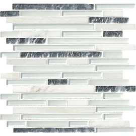 MSI Cristallo Interlocking 11.88 in. x 13.38 in. Textured Multi-Surface Stone Look Wall Tile (10 sq. ft./Case)