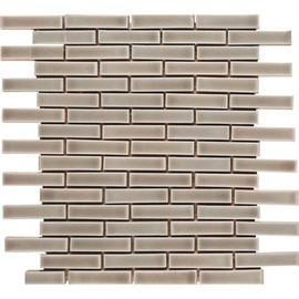 MSI Dove Gray 12 in. x 12 in. Glossy Ceramic Brick Look Wall Tile (10 sq. ft./Case) MSI Dove Gray 12 in. x 12 in. Glossy Ceramic Brick Look Wall Tile (10 sq. ft./Case)