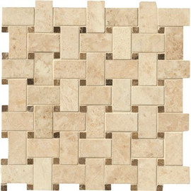 MSI Crema Cappuccino Basket Weave 11.63 in. x 11.63 in. Polished Marble Look Floor and Wall Tile (9.4 sq. ft./Case) MSI Crema Cappuccino Basket Weave 11.63 in. x 11.63 in. Polished Marble Look Floor and Wall Tile (9.4 sq. ft./Case)