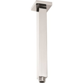 Westbrass 1/2 in. IPS x 9 in. Square Ceiling Mount Shower Arm & Flange, Polished Chrome