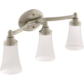 MOEN Eva 23 in. 3-Light Brushed Nickel Vanity Light