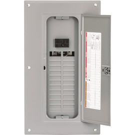 Square D Homeline 125 Amp 24-Space 48-Circuit Indoor Main Breaker Plug-On Neutral Load Center with Cover