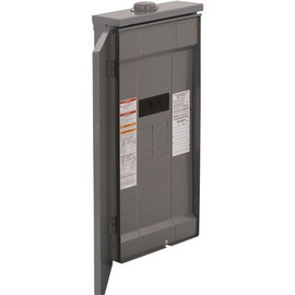 Square D Homeline 200 Amp 8-Space 16-Circuit Outdoor Main Breaker Load Center with Feed-Thru Lug