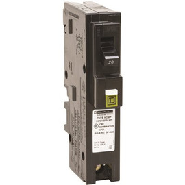 Square D Homeline 20 Amp Single-Pole Plug-On Neutral Combination Arc Fault Circuit Breaker(HOM120PCAFIC) Square D Homeline 20 Amp Single-Pole Plug-On Neutral Combination Arc Fault Circuit Breaker(HOM120PCAFIC)