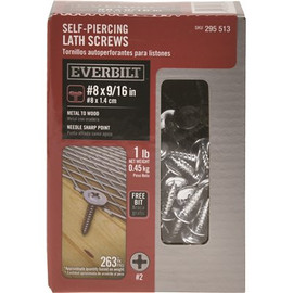 Everbilt #8-32 x 9/16 in. Phillips Drive Truss Head Lath Sharp Point Screw 1 lb./Box (263-Pack)