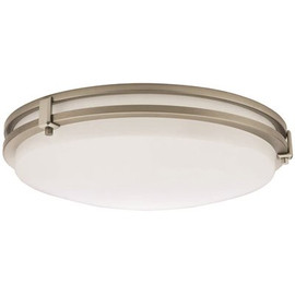 Lithonia Lighting Saturn 16-Watt Brushed Nickel Integrated LED Flush Mount