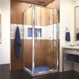 DreamLine Flex 32-7/16 in. x 72 in. Framed Pivot Shower Door in Chrome