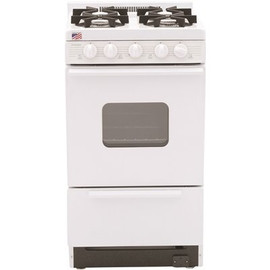Premier 20 in. 2.42 cu. ft. Battery Spark Ignition Gas Range in White