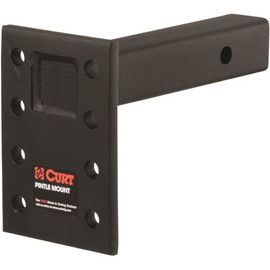 CURT 15,000 lbs. 7 in. High Adjustable Trailer Hitch Pintle Mount (2 in. Shank, 8 in. Long)