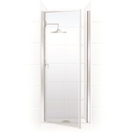 Coastal Shower Doors Legend 22.625 in. to 23.625 in. x 64 in. Framed Hinged Shower Door in Chrome with Clear Glass