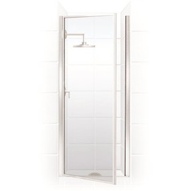 Coastal Shower Doors Legend 23.625 in. to 24.625 in. x 64 in. Framed Hinged Shower Door in Chrome with Clear Glass