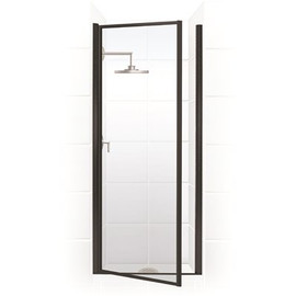 Coastal Shower Doors Legend 23.625 in. to 24.625 in. x 69 in. Framed Pivot Shower Door in Matte Black with Clear Glass