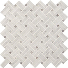 MSI Carrara White Basket Weave 13.13 in. x 13.13 in. Polished Marble Look Floor and Wall Tile (10.3 sq. ft./Case) MSI Carrara White Basket Weave 13.13 in. x 13.13 in. Polished Marble Look Floor and Wall Tile (10.3 sq. ft./Case)