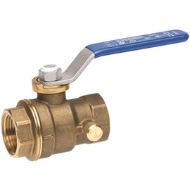 Everbilt 3/4 in. FIP x 3/4 in. FIP Full Port Lead Free Brass Ball Valve with Drain