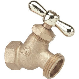 Everbilt 1/2 in. FIP x 3/4 in. MHT Brass No-Kink Hose Bibb Valve