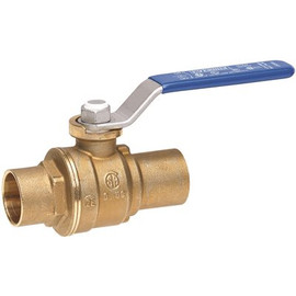 Everbilt 3/4 in. SWT x 3/4 in. SWT Full Port Lead Free Brass Ball Valve