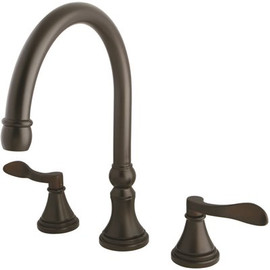 Kingston Brass French 2-Handle Deck-Mount Roman Tub Faucet in Oil Rubbed Bronze