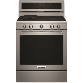 KitchenAid 5.8 cu. ft. Gas Range with Self-Cleaning Oven in Stainless Steel