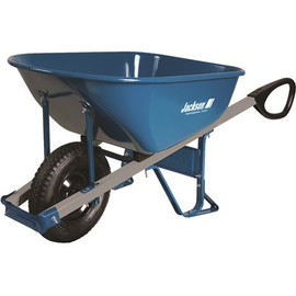 Jackson 6 cu. ft. Heavy Gauge Seamless Steel Wheelbarrow with Total Control Handles