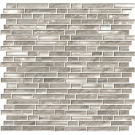 MSI Silver Canvas Interlocking 12 in. x 12 in. x 8 mm Glass Mesh-Mounted Mosaic Tile (9.7 sq. ft. / case)