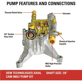 SIMPSON OEM Technologiesâ„¢ Vertical Axial Cam Pump Kit 90027 for 3300 PSI at 2.4 GPM Pressure Washers