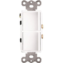 2-Function Rocker Combination Switch in White (120-Volt, 15 AMP(X2))