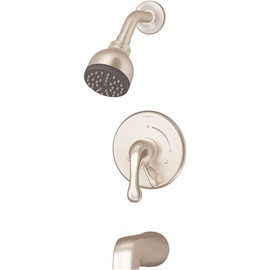 Symmons Unity 1-Handle Wall-Mounted Tub and Shower Trim Kit in Satin Nickel (Valve not Included)