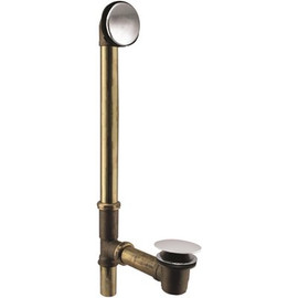 Westbrass Illusionary 17 GA Brass 22-1/2 in. Bath Waste and Overflow in Polished Chrome Westbrass Illusionary 17 GA Brass 22-1/2 in. Bath Waste and Overflow in Polished Chrome