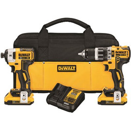 DEWALT 20V MAX XR Cordless Brushless Hammer Drill/Impact 2 Tool Combo Kit with (2) 20V 2.0Ah Batteries and Charger