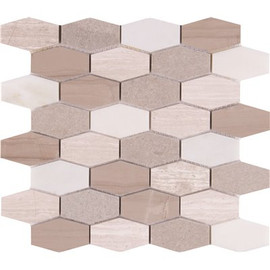 MSI Bellagio Blend Hexagon 12 in. x 13.63 in. Honed Marble Look Floor and Wall Tile (9.7 sq. ft./Case)