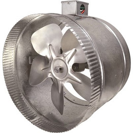 Suncourt 10 in. 2-Speed Inductor Inline Duct Fan with Electrical Box