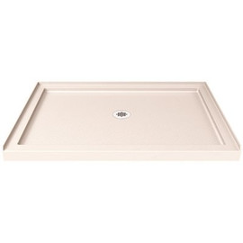 DreamLine SlimLine 48 in. W x 36 in. D Single Threshold Shower Base in Biscuit