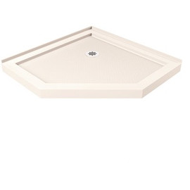 DreamLine SlimLine 42 in. W x 42 in. D Neo-Angle Shower Base in Biscuit