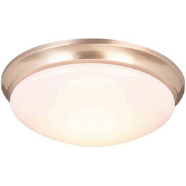 Hampton Bay 13 in. 360-Watt Equivalent Brushed Nickel Integrated LED Flush Mount with Frosted Glass Shade Hampton Bay 13 in. 360-Watt Equivalent Brushed Nickel Integrated LED Flush Mount with Frosted Glass Shade