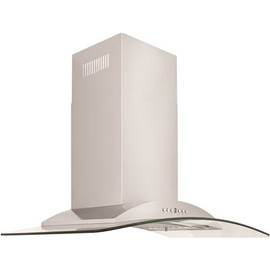 ZLINE Kitchen and Bath 36" Convertible Vent Wall Mount Range Hood in Stainless Steel and Glass