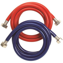 Homewerks Worldwide 3/4 in. FHT x 3/4 in. FHT x 72 in. High Burst Washing Machine Fill Hose Pair