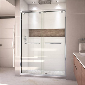 DreamLine Encore 50 in. to 54 in. x 76 in. Semi-Frameless Bypass Shower Door in Chrome