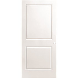 Masonite 36 in. x 80 in. Primed 2-Panel Square Hollow Core Composite Interior Door Slab with Bore